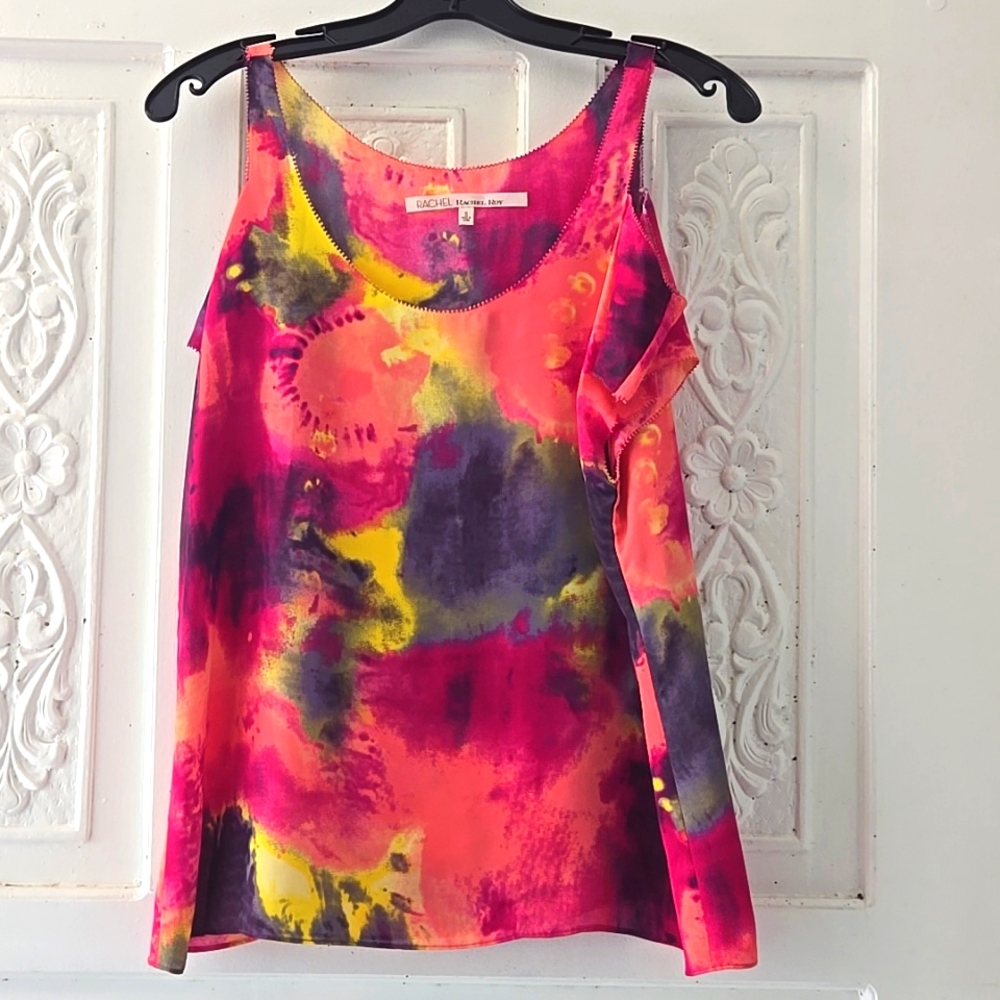 Rachel Roy Sleeveless Top Size Small Print